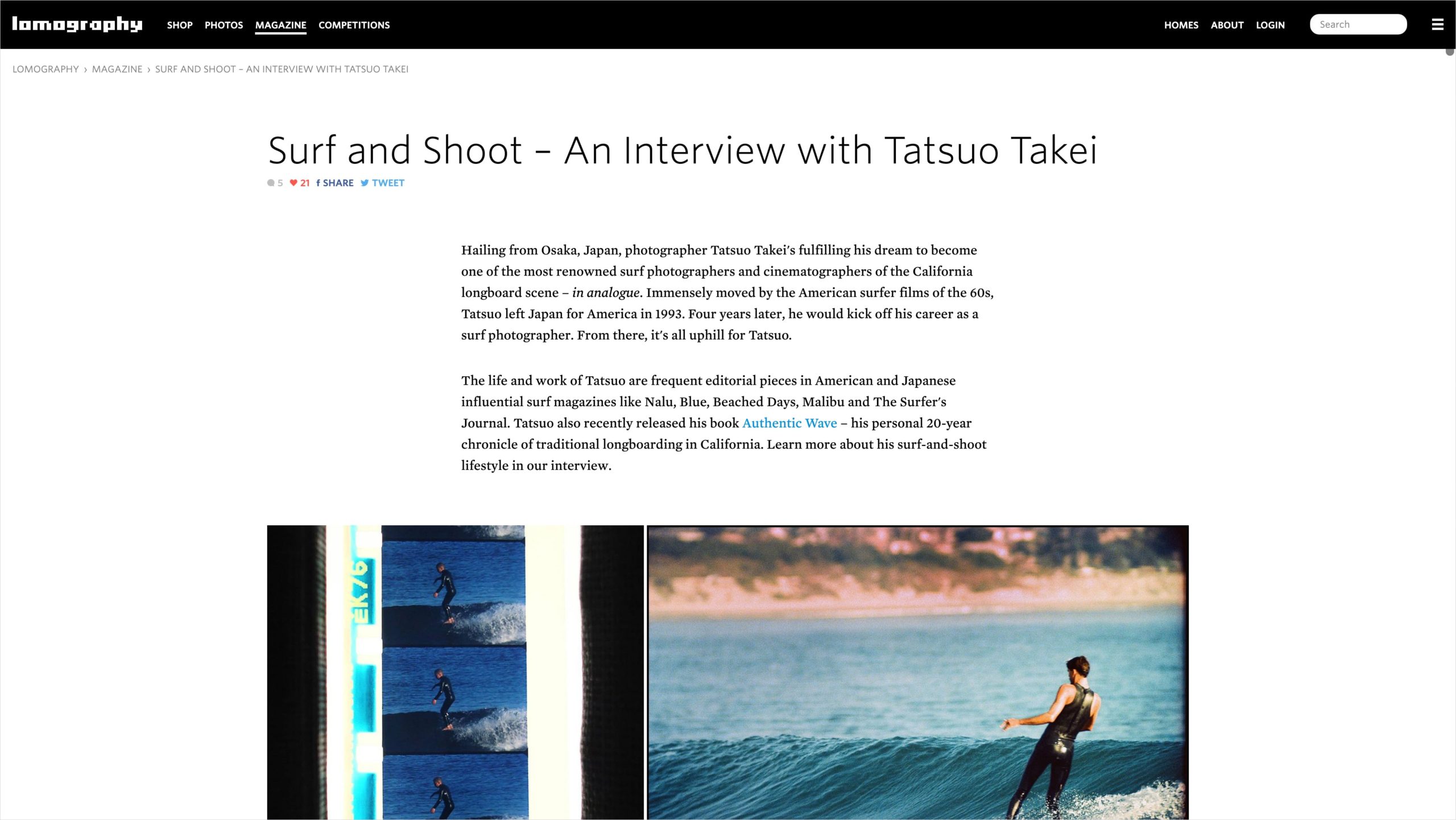 Tatsuo Takei Intervew by Lomography